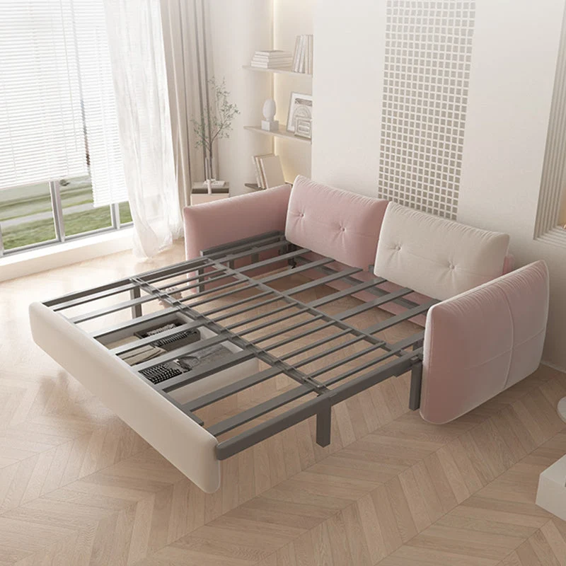 31" Wijd Glam Futon Sofa Bed Pillow Included Sleeper Sofa Storage 39l
