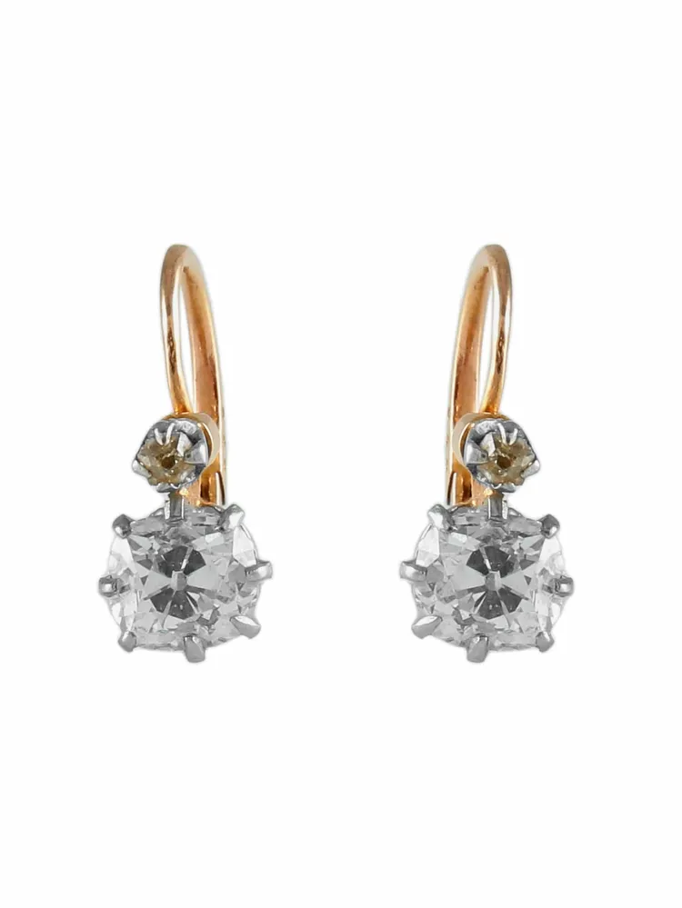 GOUD & DIAMOND “SLEEPING” EARRINGS