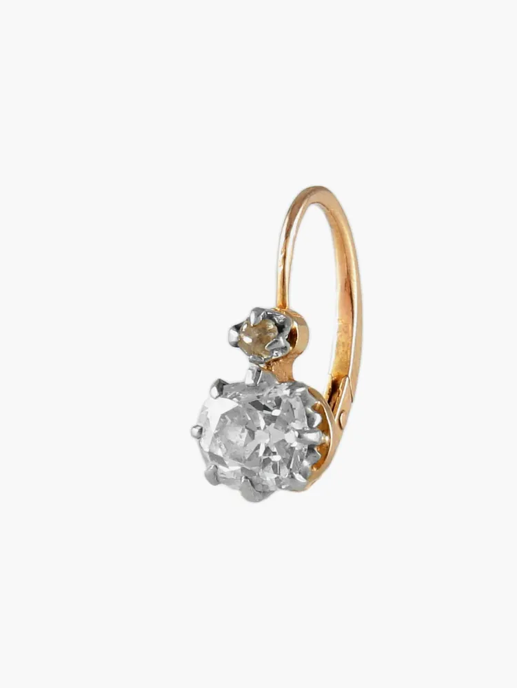GOUD & DIAMOND “SLEEPING” EARRINGS