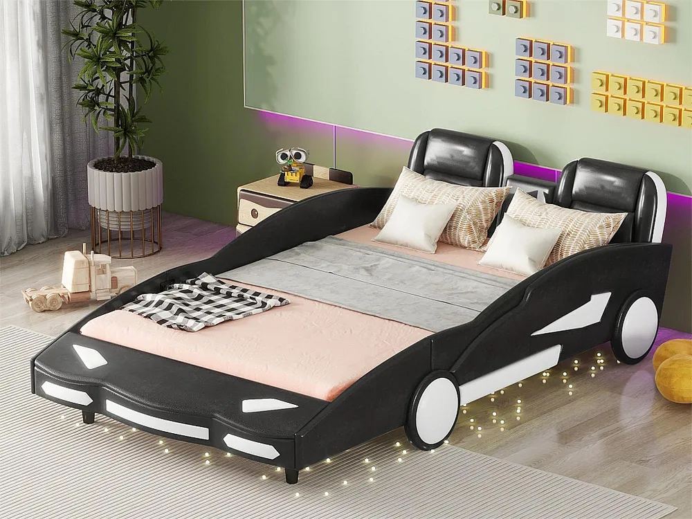 Universele aanhangwagenkogel Autobed - 140 x 200 cm - pu leer - Grijs