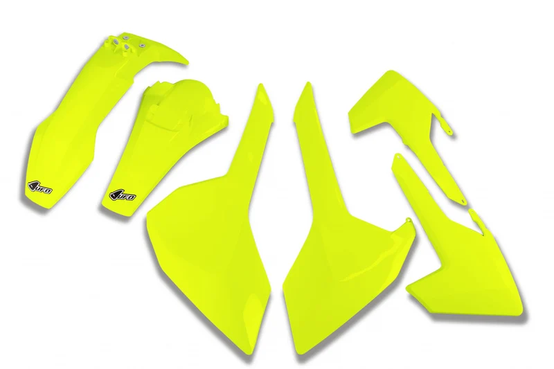 Kit plástica completo UFO Husqvarna amarillo fluor HUKIT618-DFLU met 3M kleefband