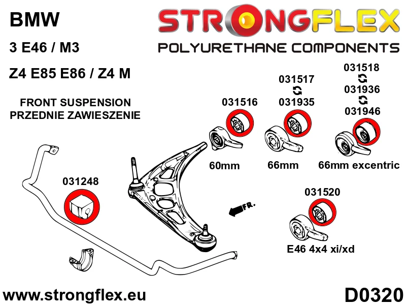 Suspension bush kit - BMW > Serie 3 > IV E46 > E46 rwd|BMW > Serie 3 > IV E46 > E46 xi / xd|BMW > Serie 3 > IV E46 > E46 C...