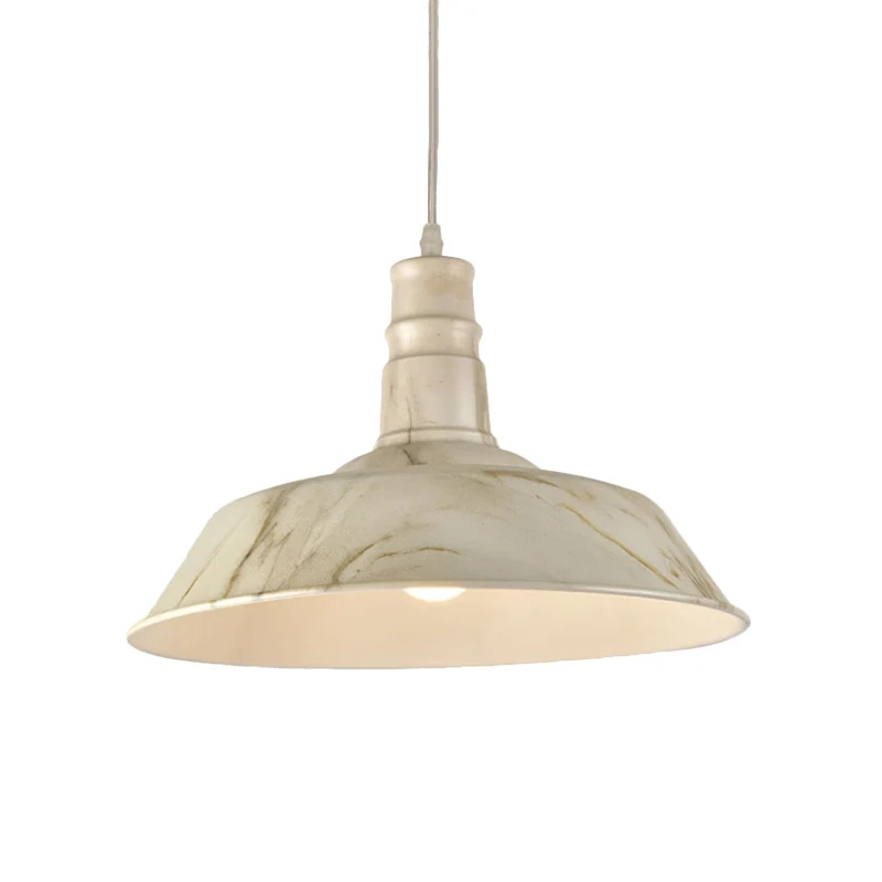 1 Head Hanging Lamp Kit Vintage Barn Shade Lichtmetaal Ceiling Pendant White/Green/Red Brown Dining Room met bovenste beve...