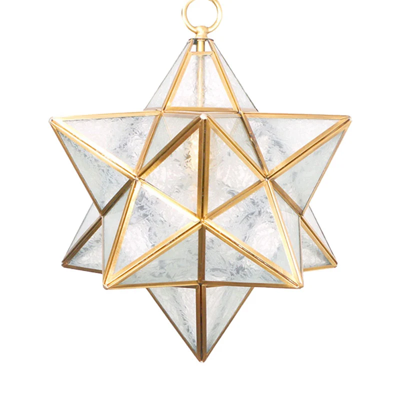 Kogelgewricht Star Pendant Lighting Modernism White/Opal Frosted Glazen 1 Head Hanging Lamp Kit Living Room White