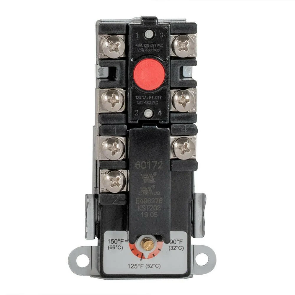 High-Limit Upper Water Heater Thermostat Tod Style met plug-and-play aansluiting