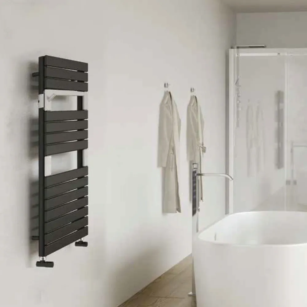 Hydraulic towel warmer model Torino 952x550 straight - Anthracite