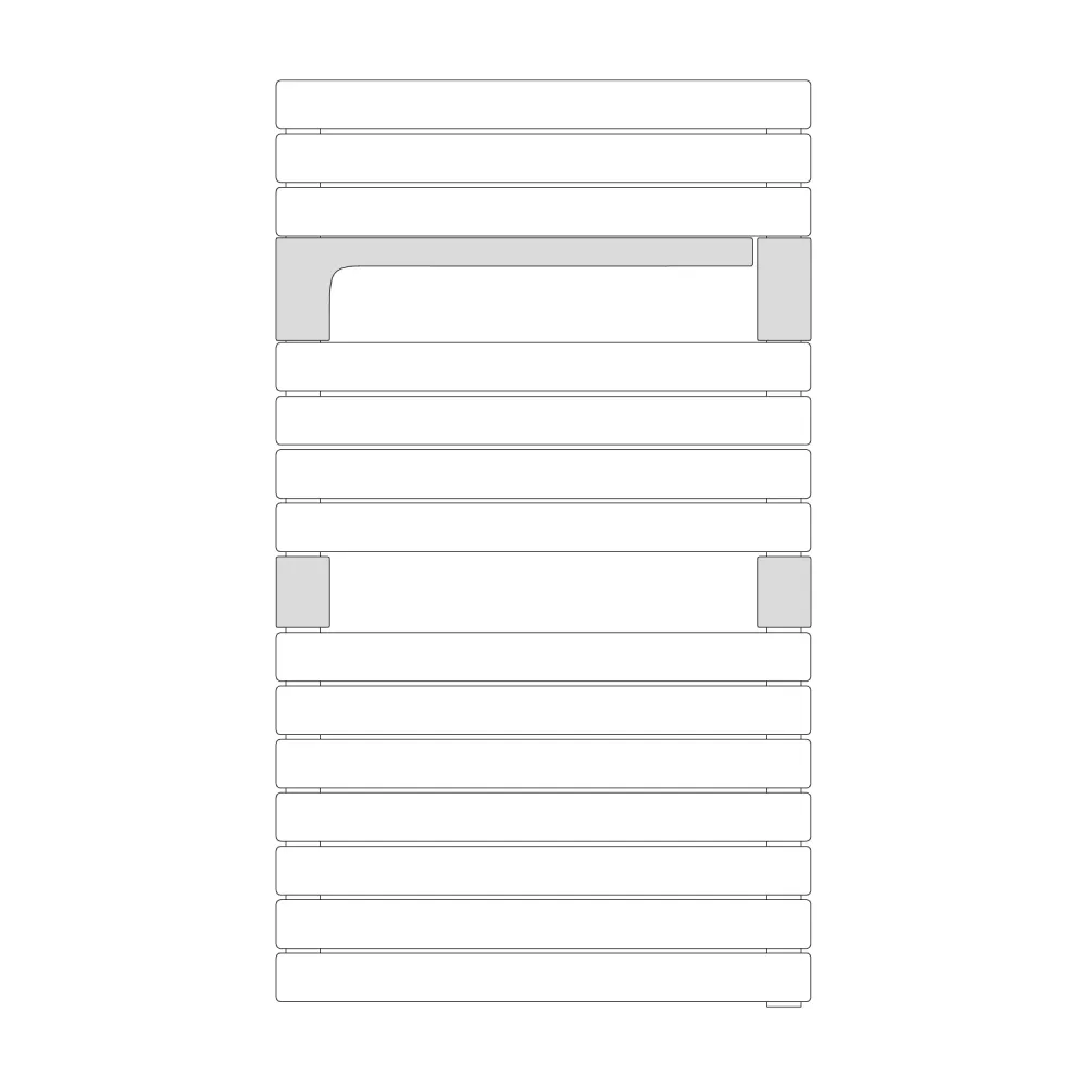 Hydraulic towel warmer model Torino 952x550 straight - Anthracite