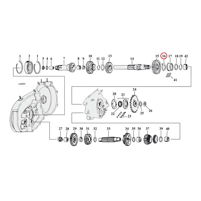 Thrust Washer Mainshaft, Right .075 Inch Harley-Davidson met plug-and-play aansluiting