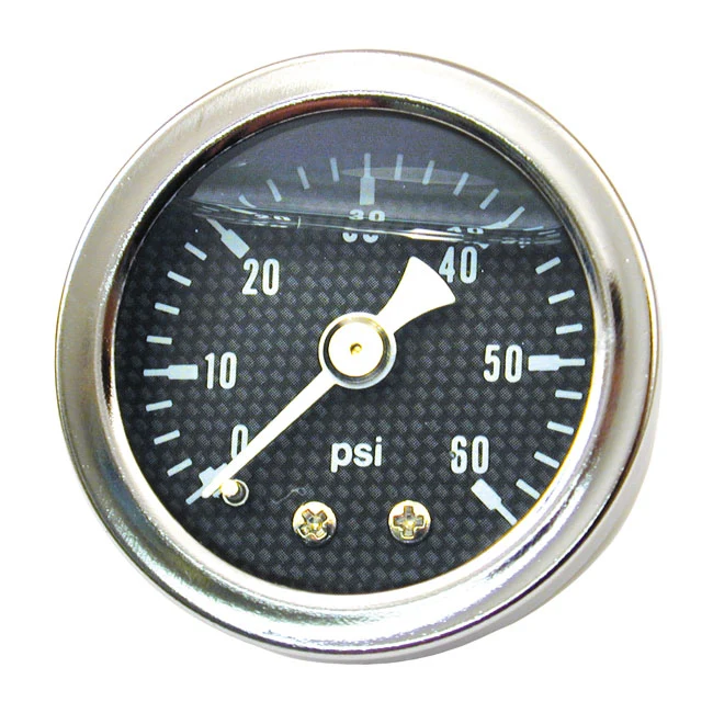 Oil Pressure Gauge Koolstof Face 60 Psi Harley-Davidson