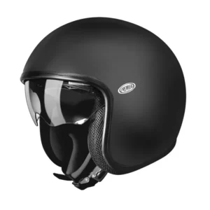 PREMIER RETRO U9BM MOTO CARA ABIERTA CASCO NEGRO MATE U9bm