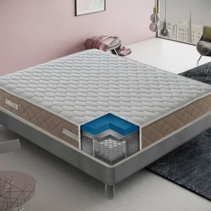 Pocketvering- en traagschuimmatras, Verguld Relax, hoogte 25 cm, memory gel 4 cm 180x200 cm