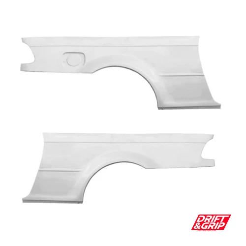 ALETAS TRASERAS BMW M3 E46 + 1cm (L+R) FIBRA met beveiliging tegen diefstal