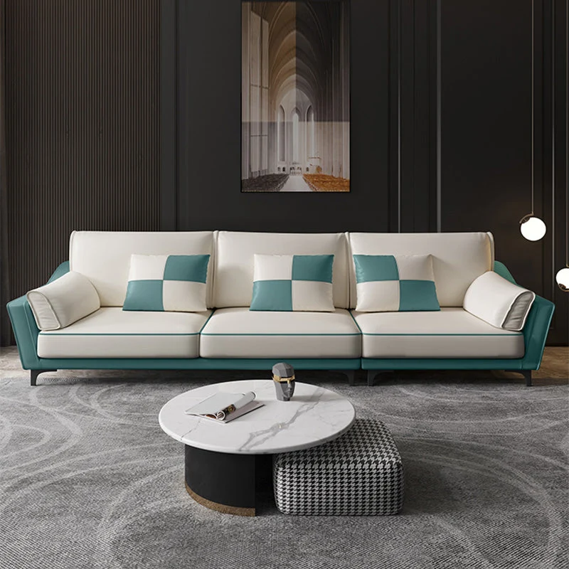 Sloped Arm Sectional Modernism Oorspronkelijk Leather 3/4-seat Sectional 85l