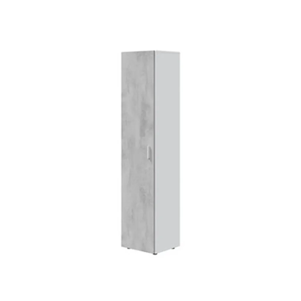 Tall cabinet 3 verstelbare hoogte shelves Multiuse line - Cement White