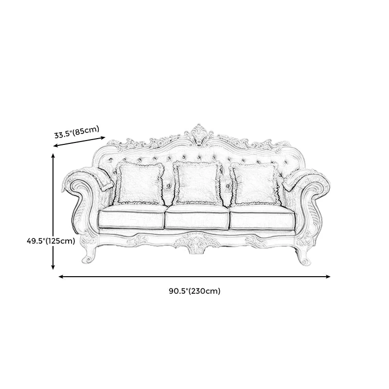 Traditional Camel Back CouchFlared Arm Settee Three People - Directe Montage Blue