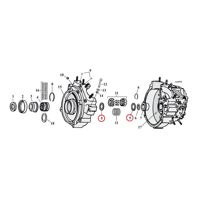 Klepzitting Thrust Washer, Pinion Shaft Bearing Harley Davidson
