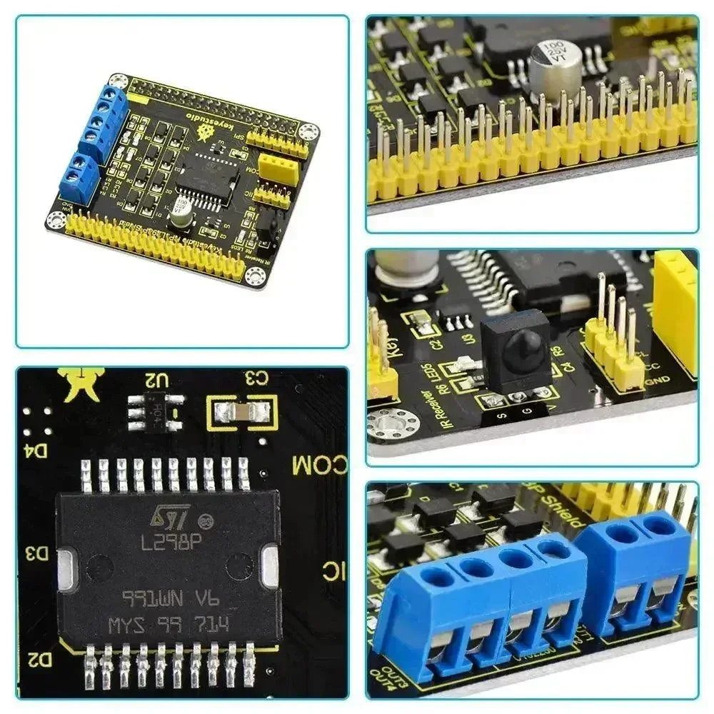 Raspberry Pi L298P Motor Drive Shield Arduino