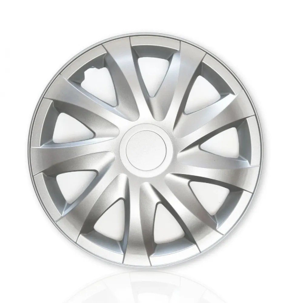 Universal hubcaps 16" Draco platinagrijs press-on 4 pieces Gemaakt van gehard staal