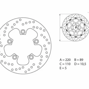 Universele Disco de freno Brembo 68B40744