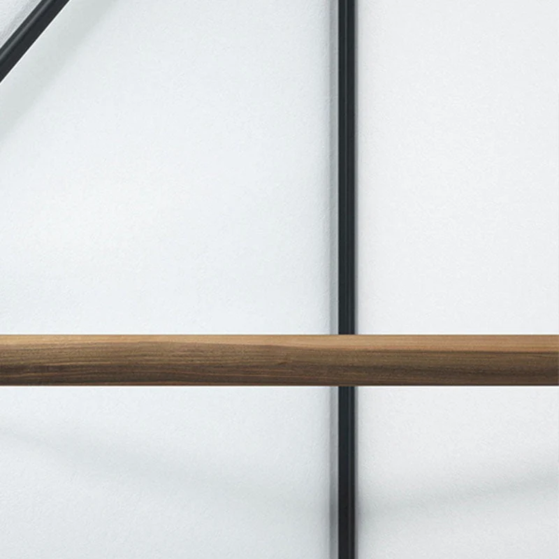 Contemporary Metalen Coat Rack Black Wall Mounted Entryway Kit 16l