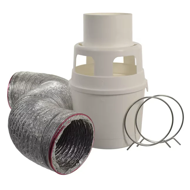 IMPERIAL Indoor Hook-Up Dryer Vent Kit met Beschermende Rand