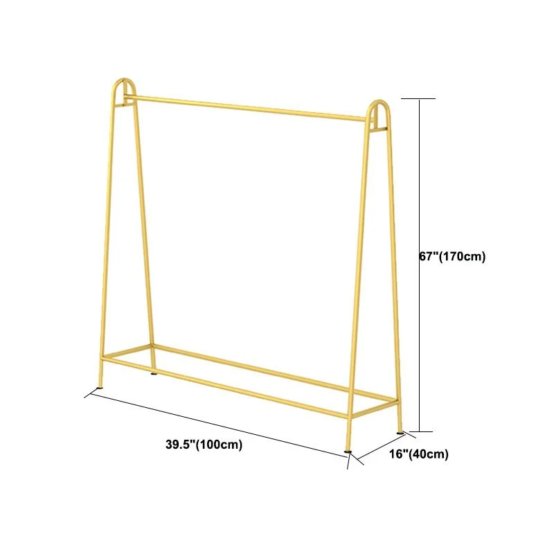 Metal Modern Coat Hanger Hanging Rail Coat Rack Entryway Kit Gouden 16l