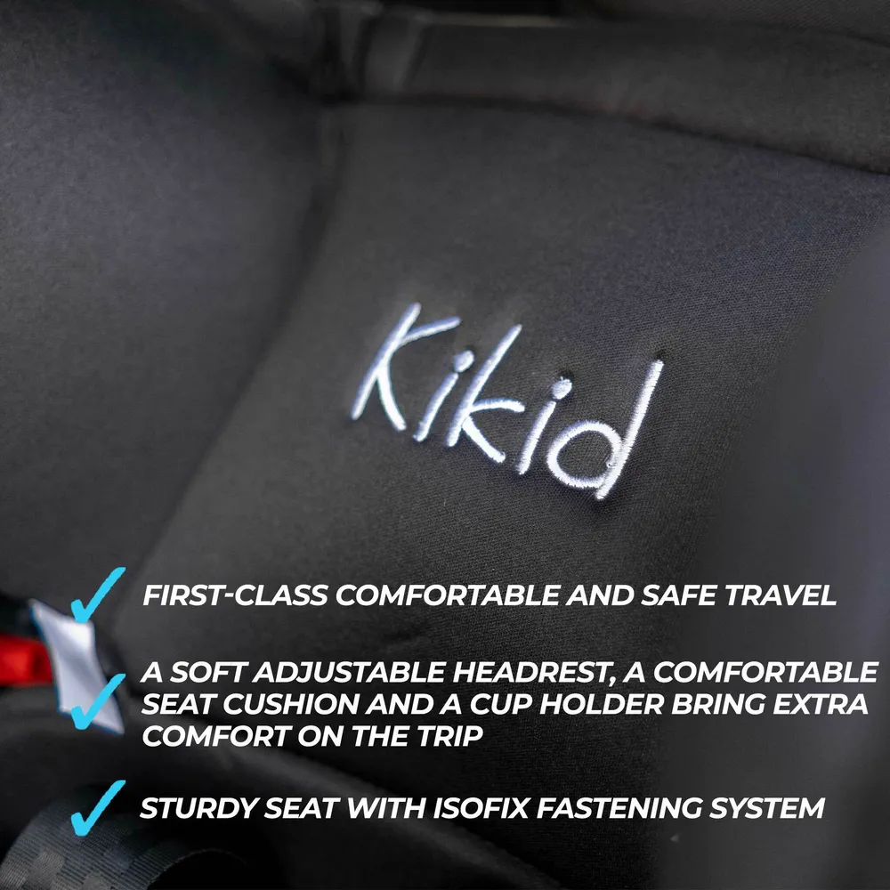 Kikid Car Seat Uitmuntend, ISOFIX, 9-36 kg Black Edition
