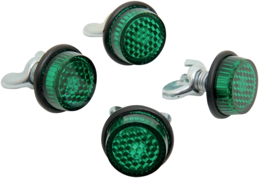 CHRIS PRODUCTS LICENSE PLATE REFLECTORS KLEIN REFLECTORS 4-GREEN - Directe Montage
