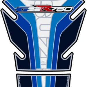 Protector de depÃ³sito Motografix SUZUKI GSR750 2 piezas blanco/azul met magnetische basis