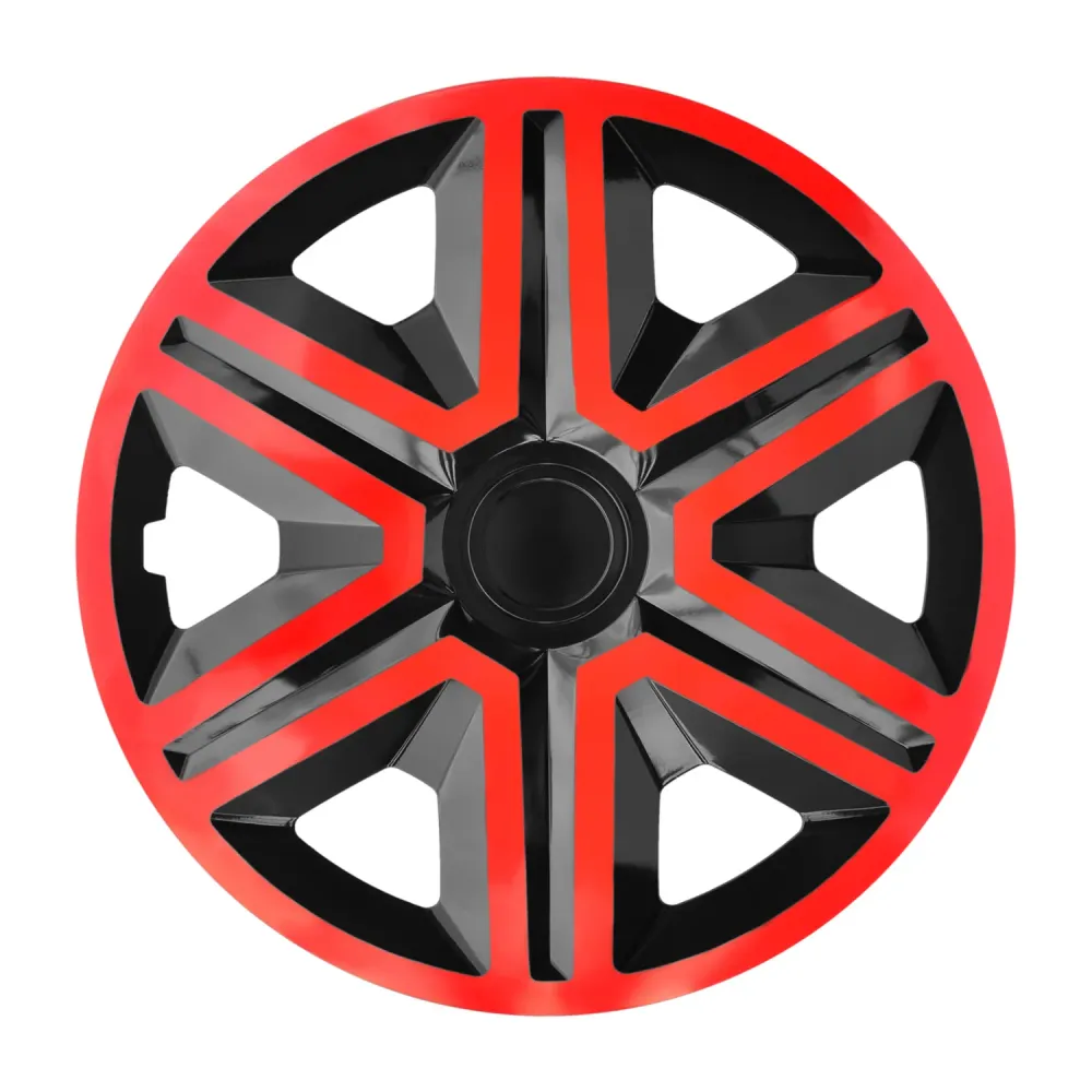 NRM - Wieldoppen 15" - Rood & Zwart- set van 4 stuks met 4 verschillende adapters
