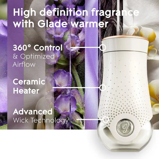 Glade Scented Oil 0.67-fl oz Lavender Vanilla Refill Air Freshener set van twee