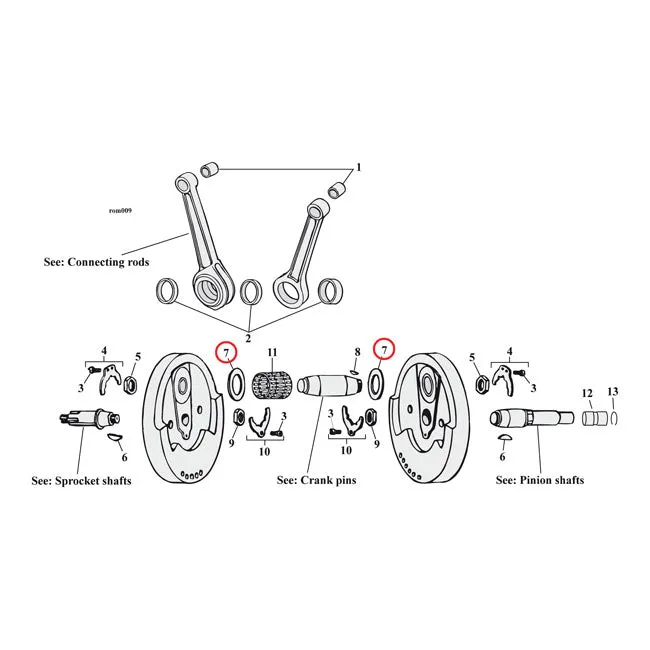 OEM Specificatie Flywheel Thrust Washer, Bronskleurig Harley-Davidson