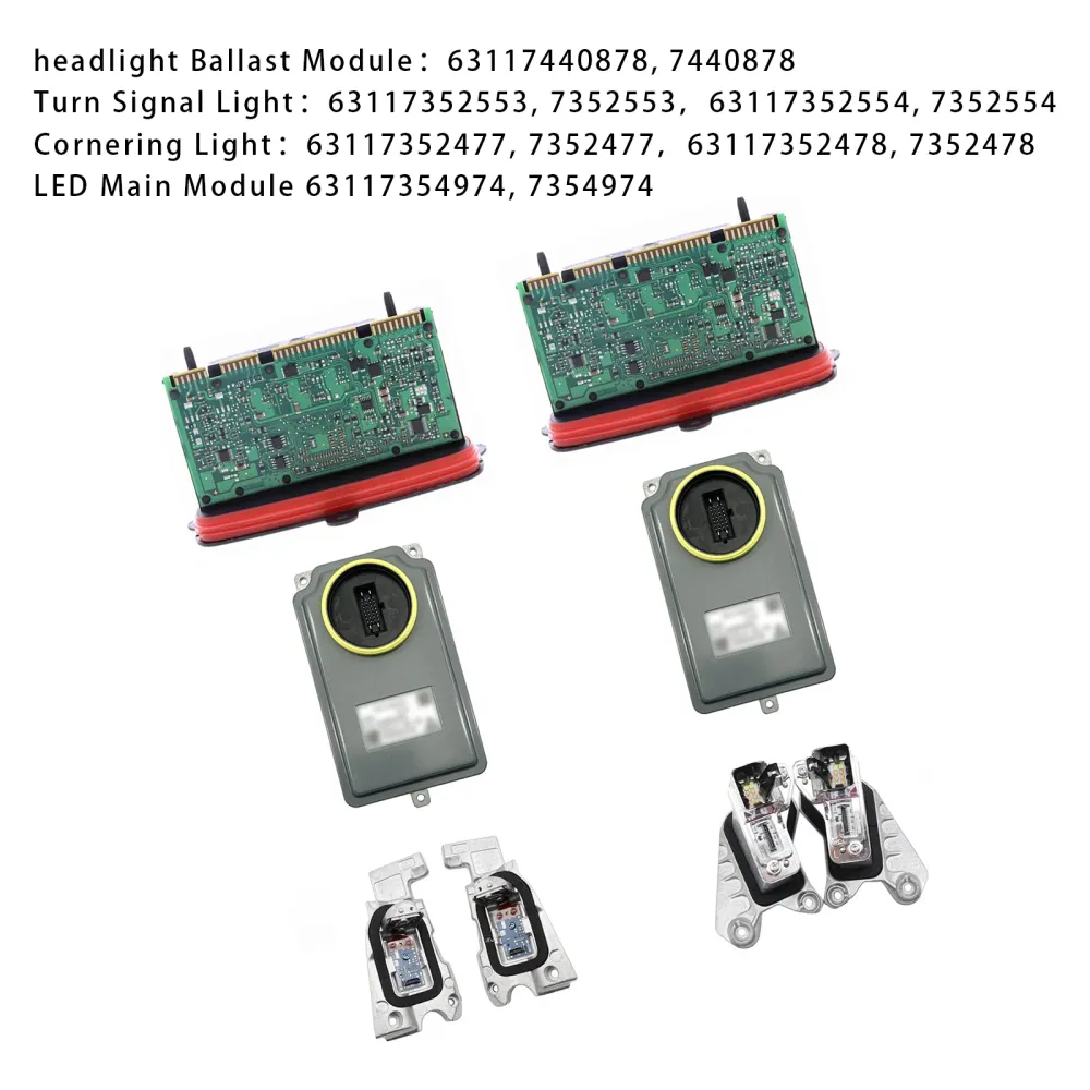 2014-2016 BMW 520i 8PCS links + rechts adaptieve koplampcontrolemoduleset
