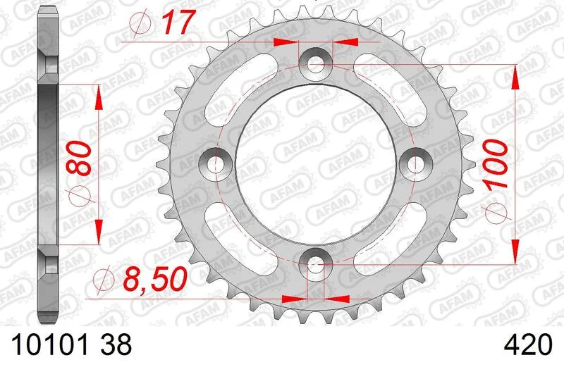 AFAM Aluminium Standard Rear Sprocket - 420
