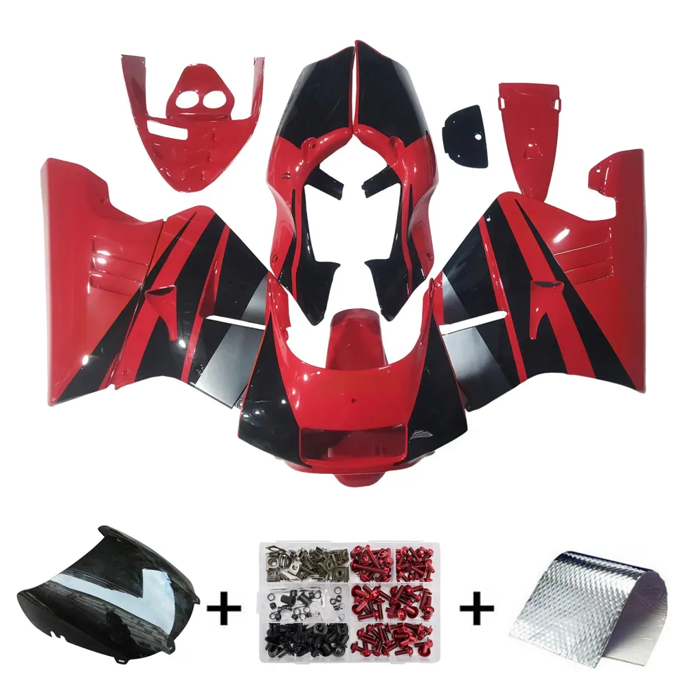 Amotopart 1990-1993 Honda NSR250 PGM-3 Red Black Fairing Kit
