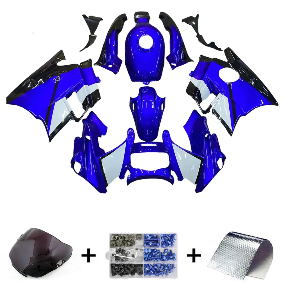 Amotopart 1991-1994 Honda CBR600 F2 Blue White Black Fairing Kit