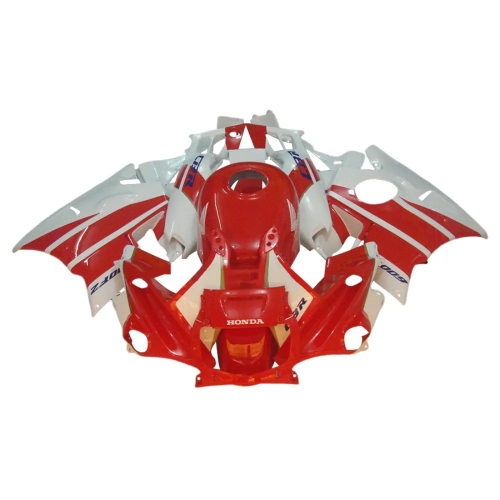 Amotopart 1991-1994 Honda CBR600 F2 Red White Fairing Kit