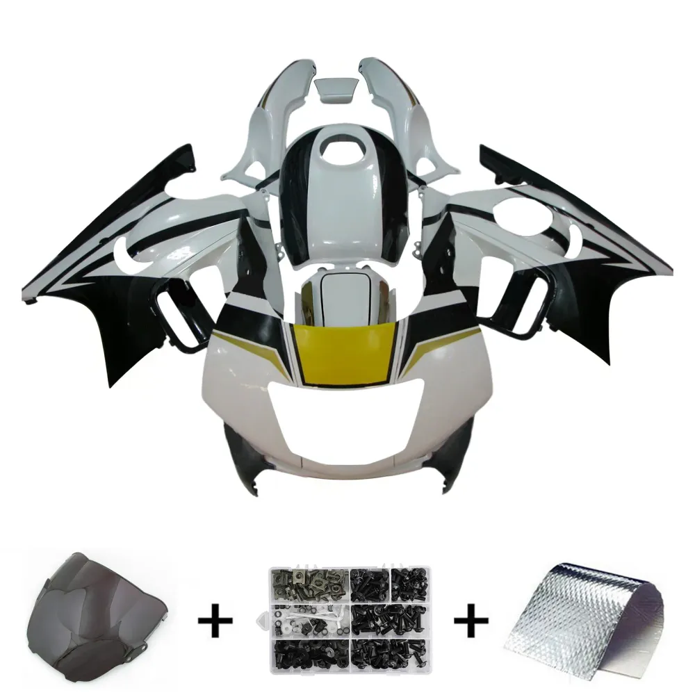 Amotopart 1995-1996 Honda CBR600 F3 Black White Fairing Kit