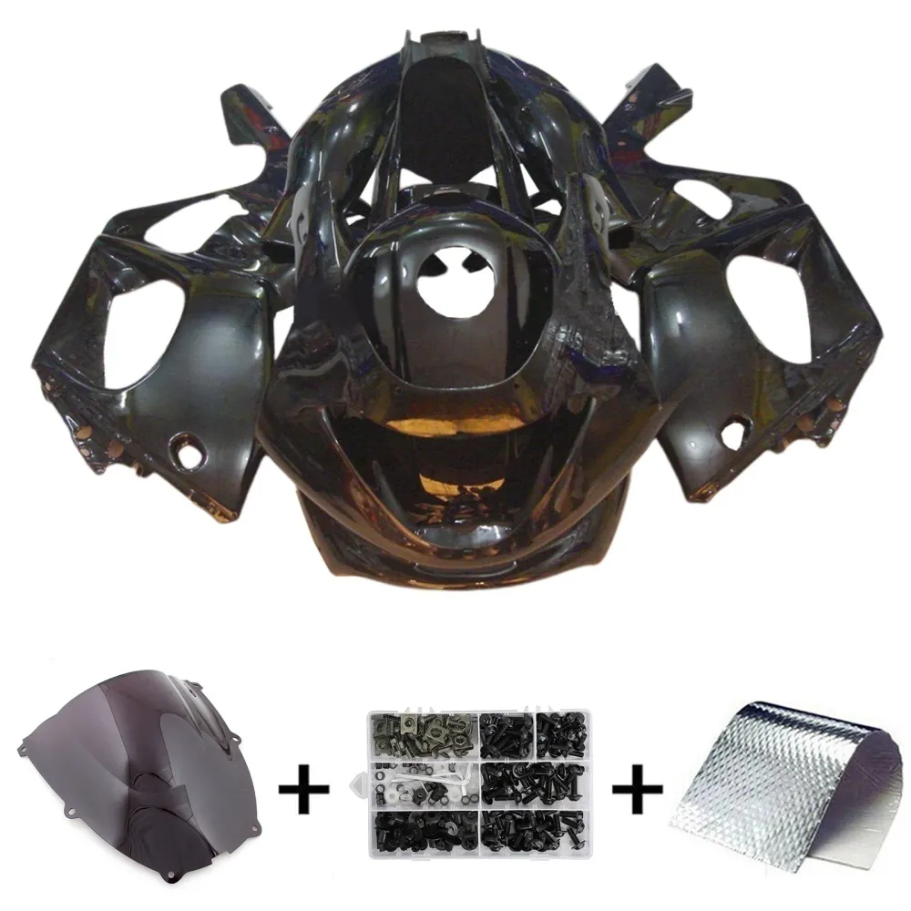 Amotopart 1996-2007 YAMAHA YZF 600R Thundercat Glossy Black Gray Fairing Kit