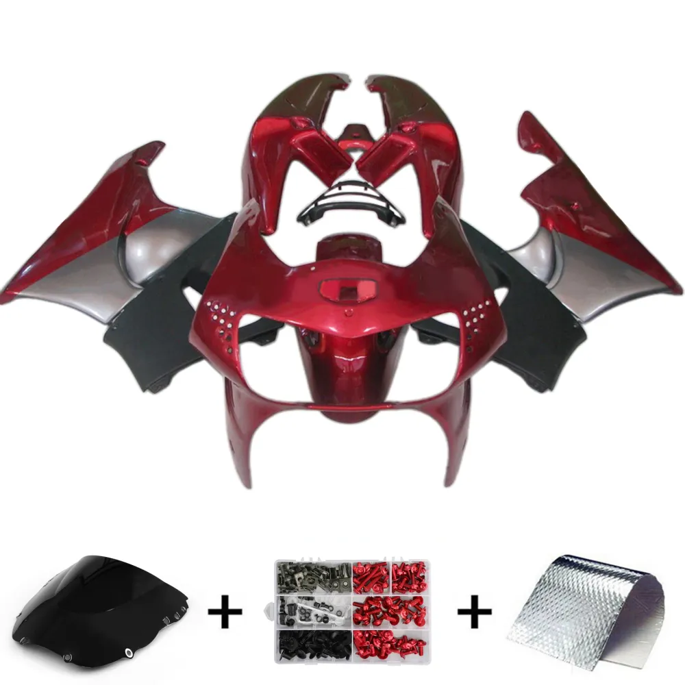 Amotopart 1998-1999 Honda CBR900RR 919 Red Black Gray Fairing Kit