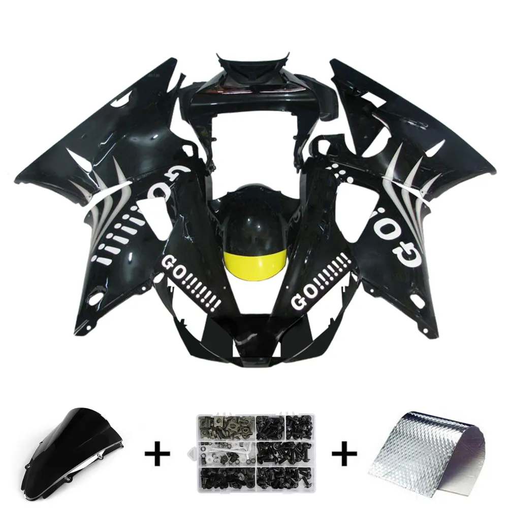 Amotopart 2000-2001 YAMAHA YZF 1000 R1 Black White Beurskit