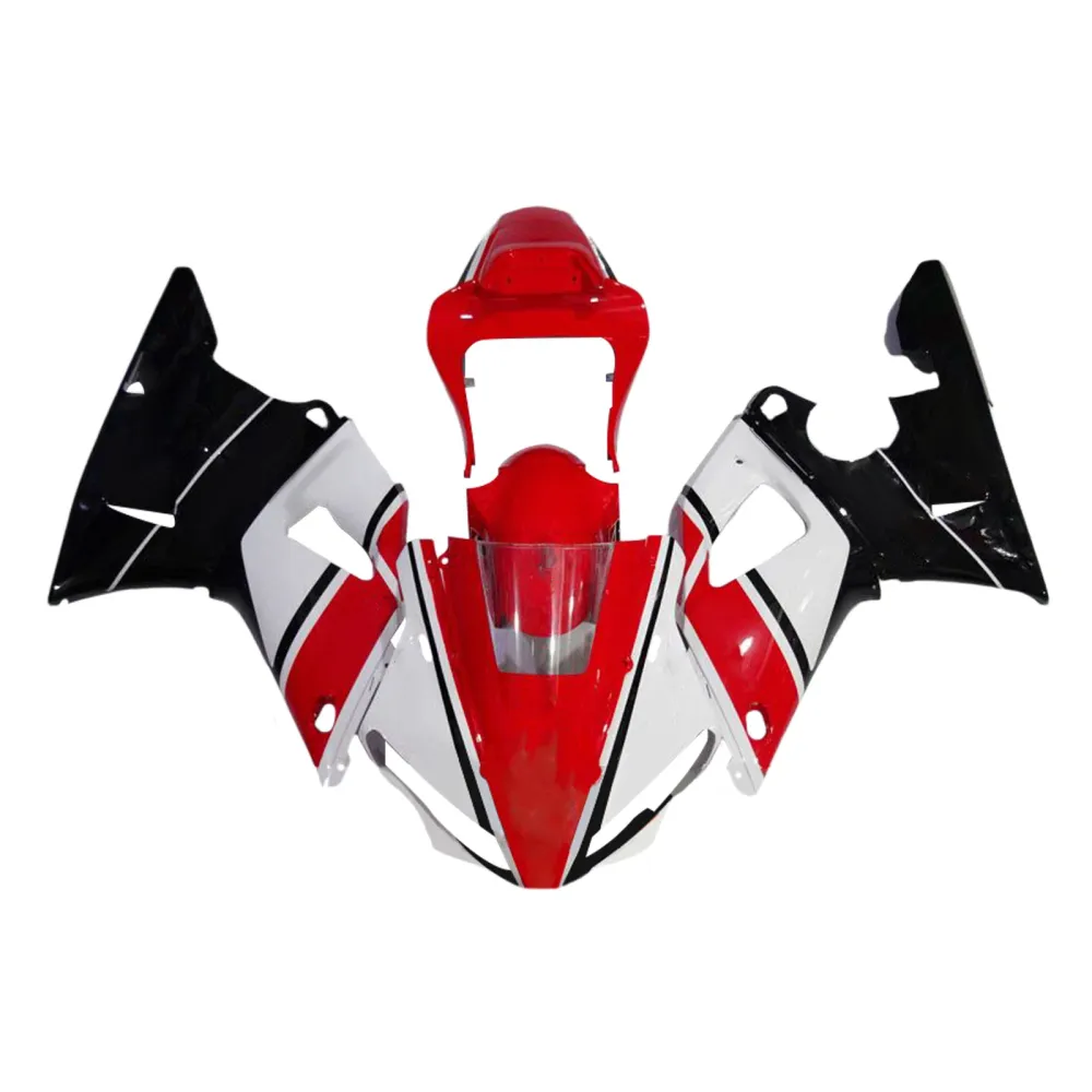 Amotopart 2000-2001 YAMAHA YZF 1000 R1 Black Red White Kuip Kit