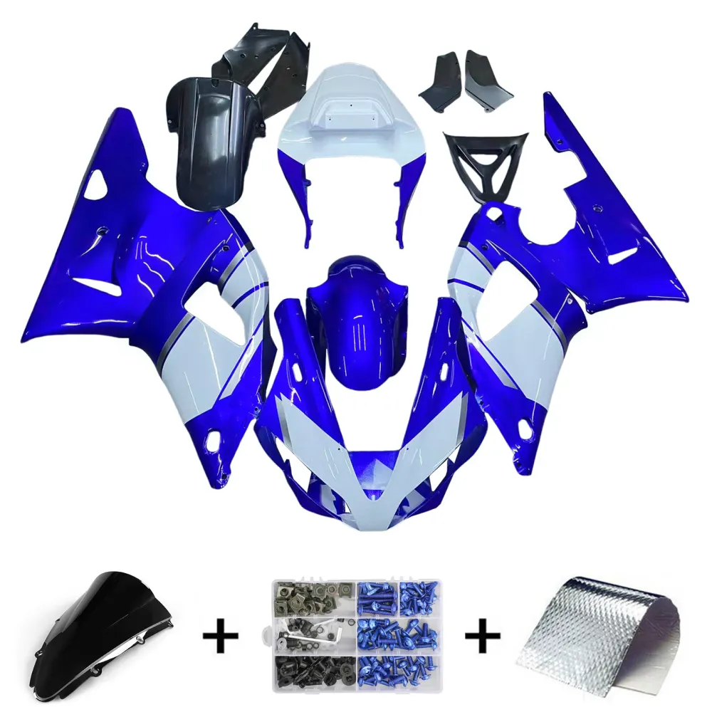 Amotopart 2000-2001 YAMAHA YZF 1000 R1 Black White Blue Beurskit