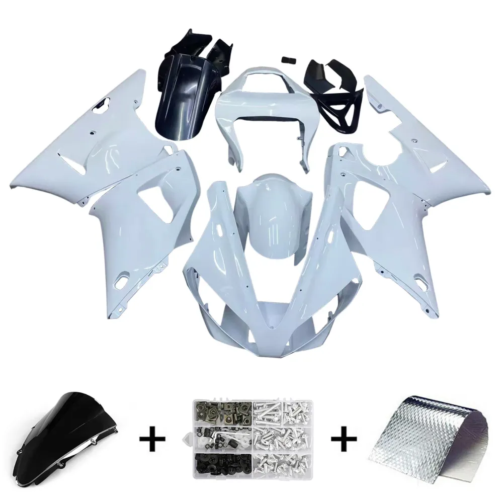 Amotopart 2000-2001 YAMAHA YZF 1000 R1 Glossy White Kuip Kit