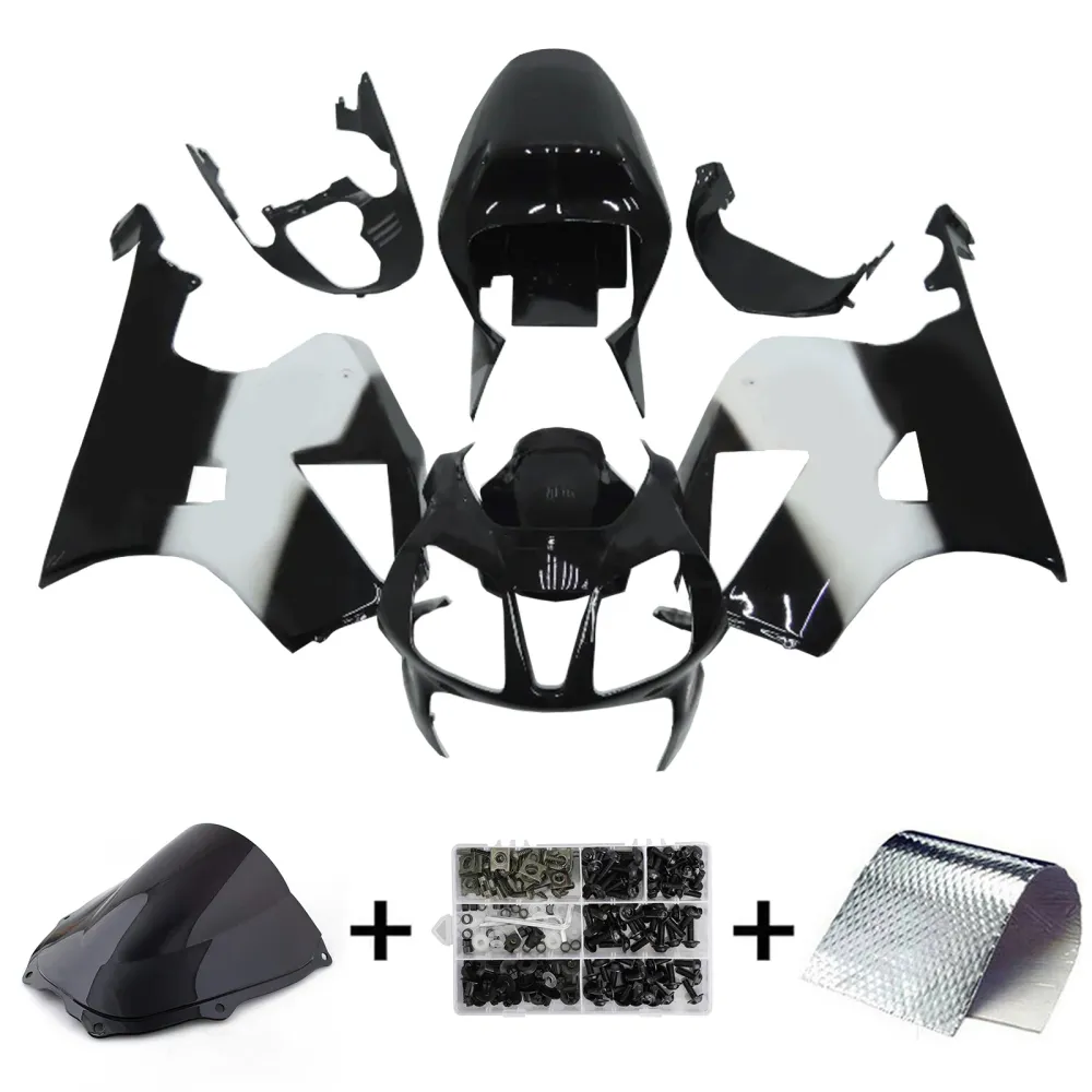Amotopart 2000-2006 Honda VTR1000 RC51 Black White & Logo Fairing Kit