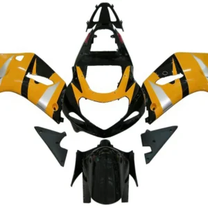 Amotopart 2001-2003 Suzuki GSXR600 Yellow Black Fairing Kit