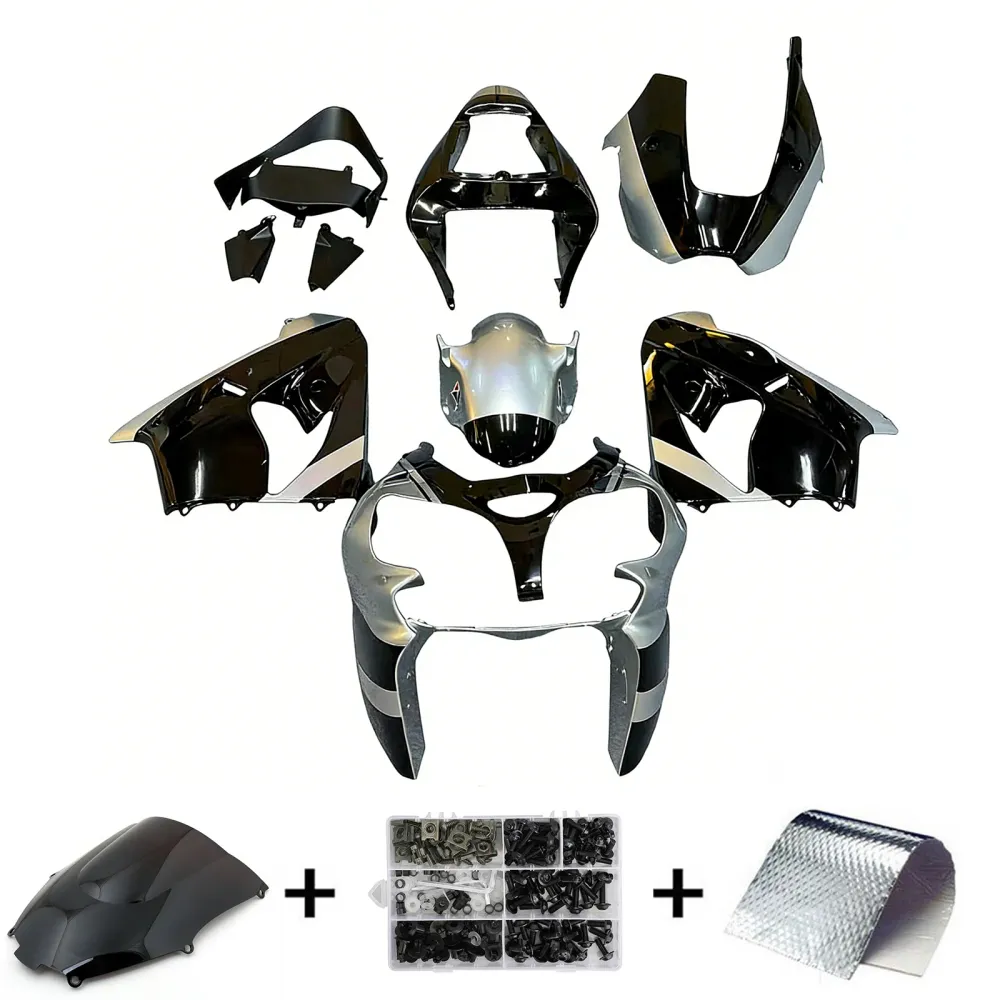 Amotopart 2002-2003 Kawasaki ZX9R Black Gray Fairing Kit