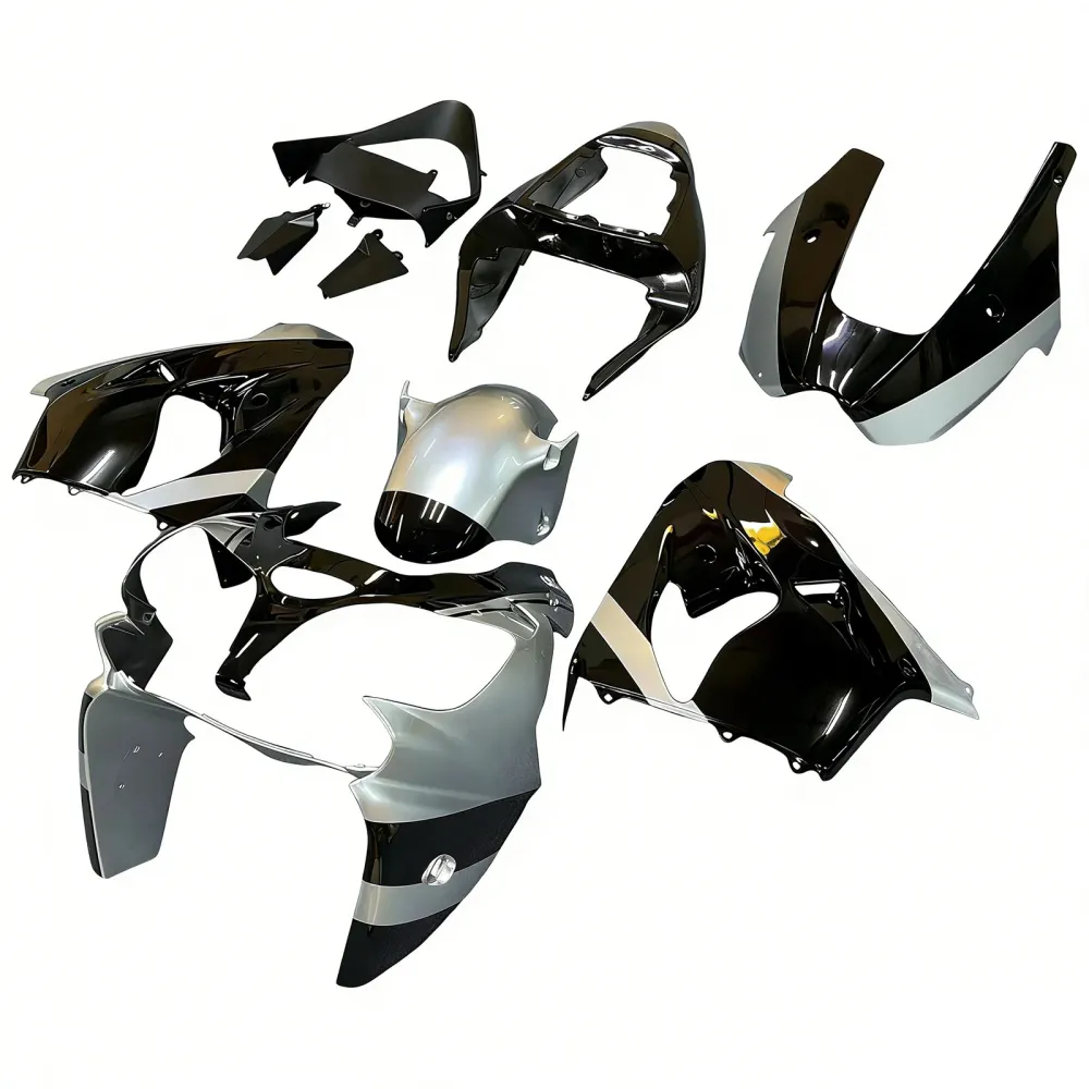 Amotopart 2002-2003 Kawasaki ZX9R Black Gray Fairing Kit