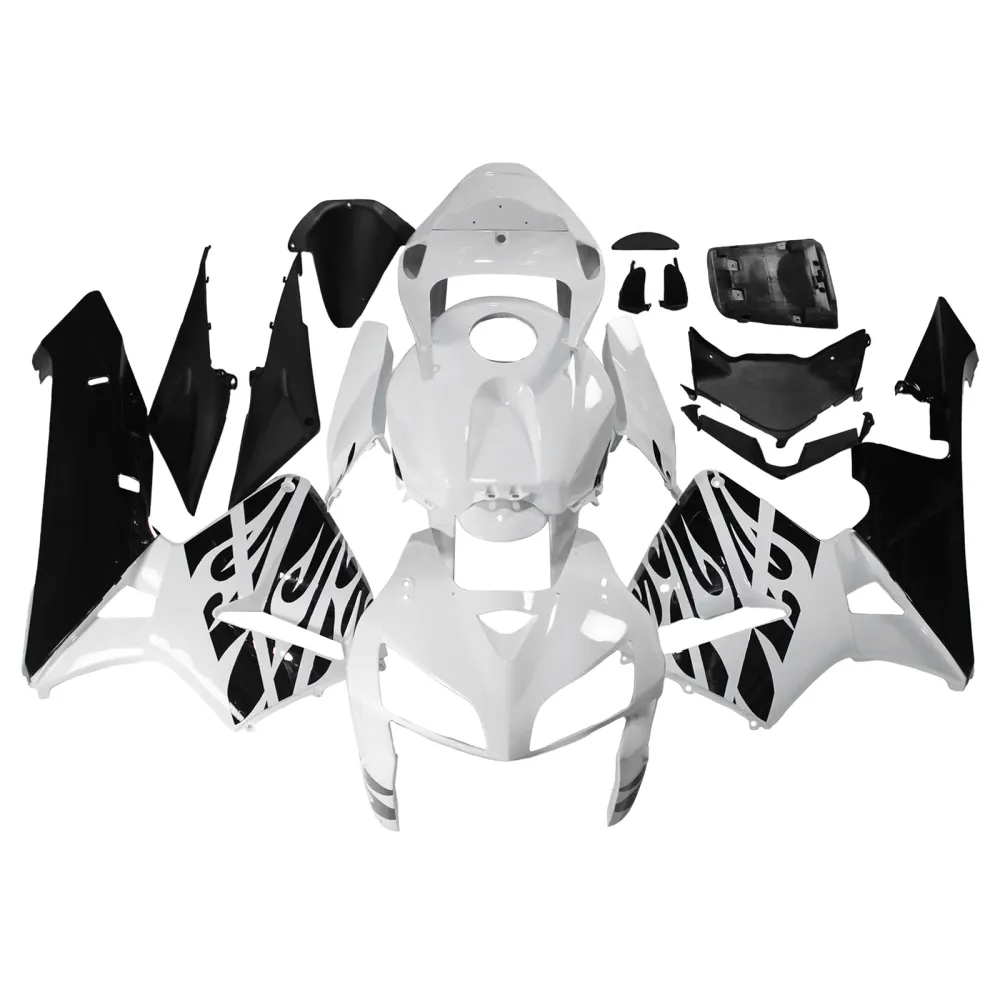 AMOTOPART 2005-2006 HONDA CBR600RR WIT Black Fairing Kit