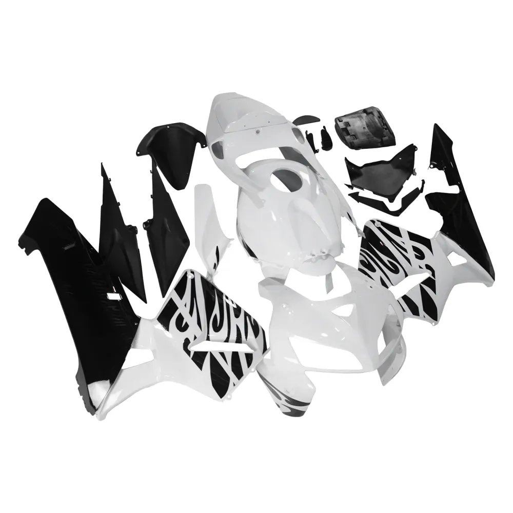 AMOTOPART 2005-2006 HONDA CBR600RR WIT Black Fairing Kit